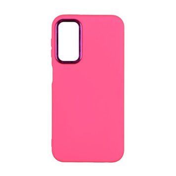 Чехол Silicone Cover Metal frame для Samsung Galaxy A24 4G (A245) Shiny pink 208-03428 фото
