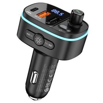 АЗП з FM-модулятором HOCO E62 Fast PD20W+QC3.0 car BT FM transmitter Black 6931474756299 фото