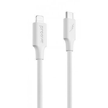 Кабель Proove Striped Silicone Type-C to Lightning (1m) white 656-02597 фото