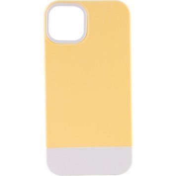 Чехол TPU+PC Bichromatic для Apple iPhone 13 (6.1") Creamy-yellow / White 555-03997 фото