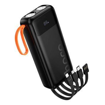 Внешний аккумулятор Hoco J151A Spirit dual lighting four-cable power bank (20000mAh) Black 656-05409 фото