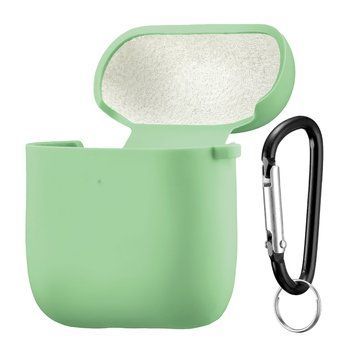 Силиконовый чехол 2,5mm с микрофиброй для AirPods 1/2 Mint 203-00152 фото