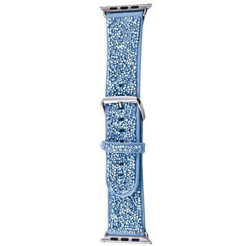 Ремінець Bling World Rock Diamond для Apple Watch 42(ser.1-3)/44/45/46/49mm Лазурный 212-01377 фото