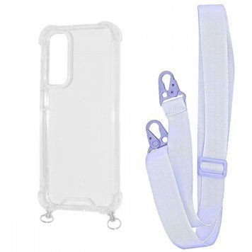 Чехол WAVE Clear Case With Strap для Samsung Galaxy A25 Light Purple 208-05164 фото