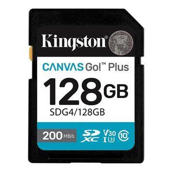 Карта памяти SDXC (UHS-1 U3) Kingston Canvas Go! Plus 128Gb class 10 A2 V30 (R200MB/s) SDG4/128GB фото