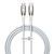 Кабель Baseus Glimmer Series Fast Charging Data Cable Type-C to Type-C 100W 1m White CADH000702 фото