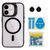 Чохол TPU+PC+Metal Stand Case with MagSafe and Camera Lenses для iPhone 16 Black 214-03721 фото