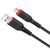 Кабель HOCO X59 USB to Micro 2.4A, 1m, nylon, TPE connectors, Black 6931474744890 фото