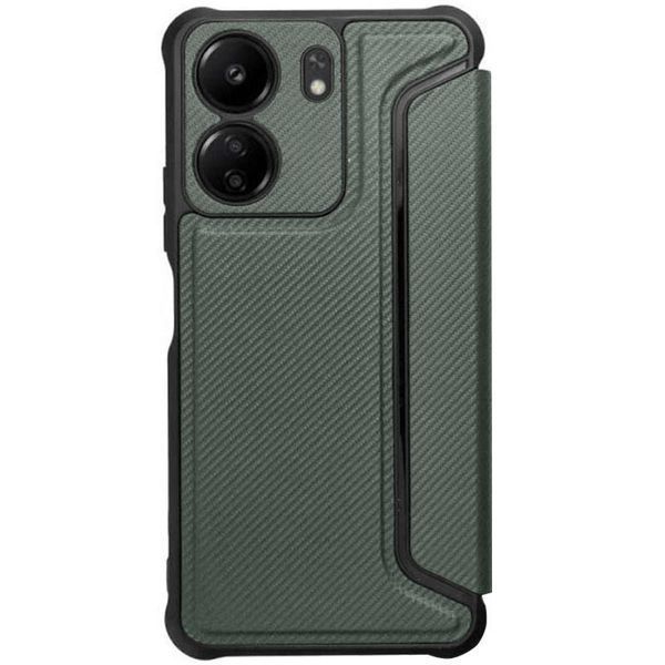 Шкіряний чохол-книжка GETMAN Razor (PU) для Xiaomi Redmi 13C / Poco C65 Green 777-07696 фото