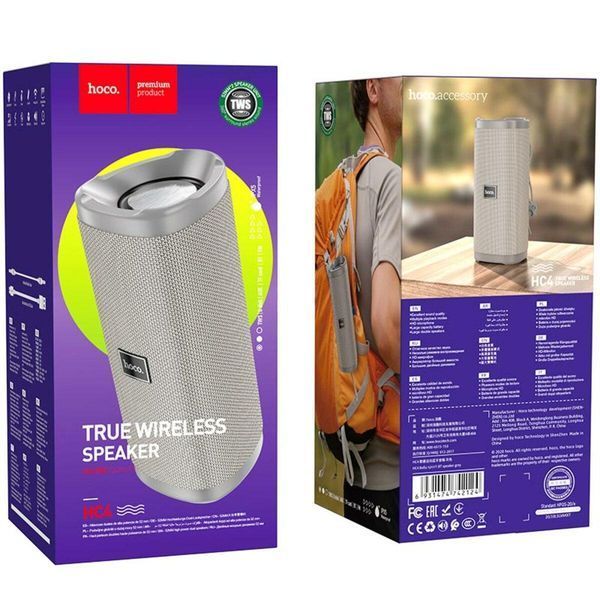 Портативна колонка HOCO HC4 Bella sports BT speaker Gray 202-00418 фото