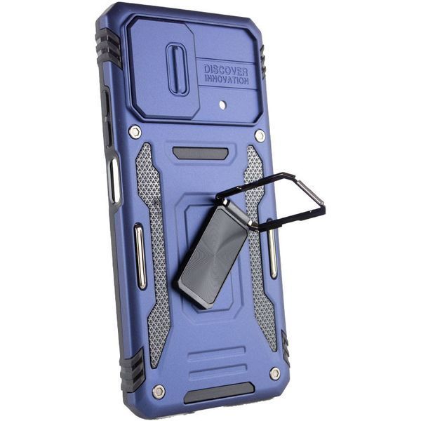 Ударостійкий чохол Camshield Army Ring для Xiaomi Poco X5 Pro 5G / Note 12 Pro 5G Navy Blue 777-05081 фото