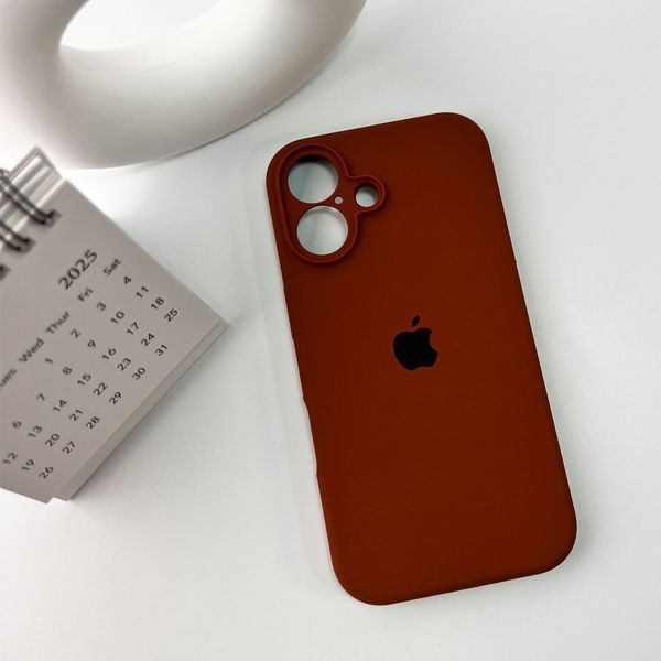 Силіконовий чохол з закритою камерою для iPhone 16 Saddle Brown 666-05461 фото
