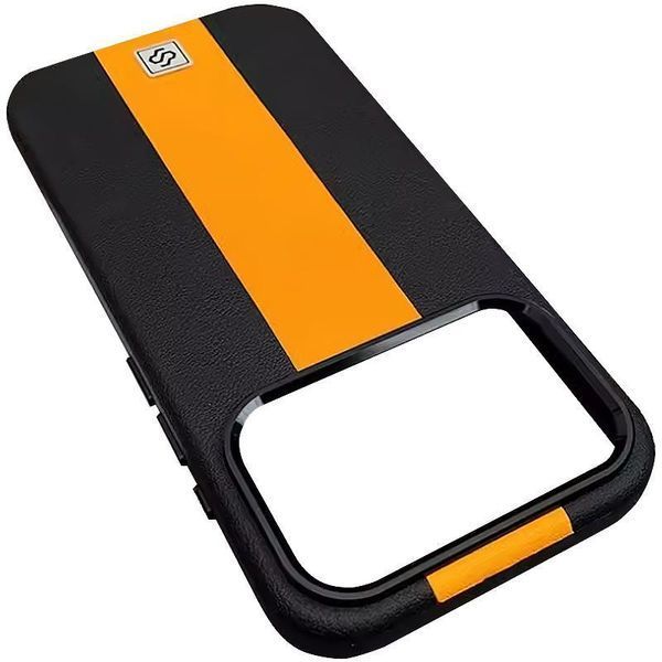 Кожаный чехол Rally with MagSafe для Apple iPhone 17 Pro Max (6.9") Black / Orange 777-08072 фото