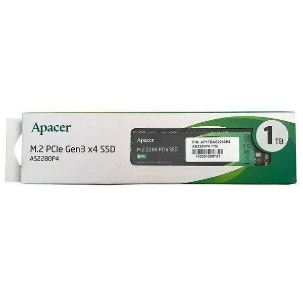 Накопичувач SSD M.2 Apacer AS2280P4 1TB 2280 PCIe 3.0x4 NVMe 3D TLC Read/Write: 3000/2000 MB/sec AP1TBAS2280P4-1 фото
