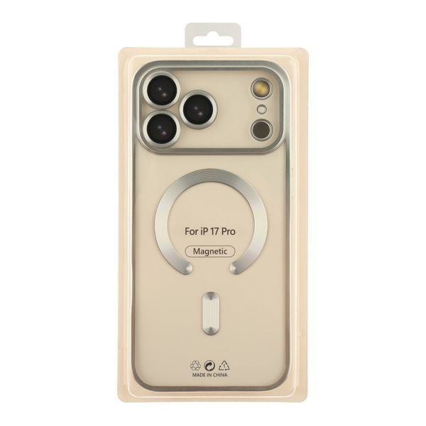 Чохол TPU Metallic Chrome Full Camera with Magsafe для iPhone 17 Pro Chrome Silver 214-04620 фото