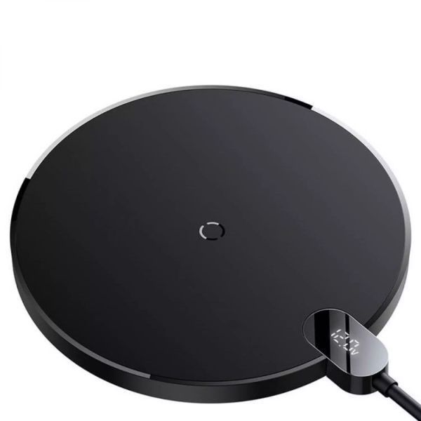 Бездротовий зарядний пристрій Baseus Digital LED Display Gen 2 Wireless Charger 15W Black CCED000001 фото