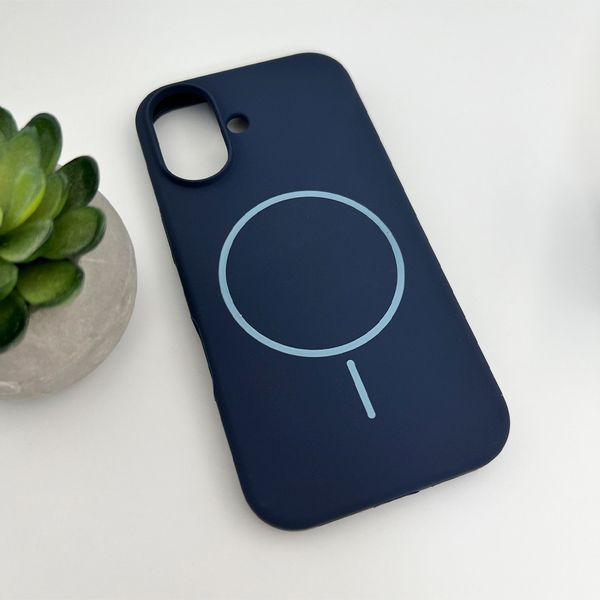 Чохол для смартфона Silicone Case Magnetic для Apple iPhone 17 Dark Blue 666-04111 фото