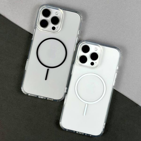 Прозорий чохол NEW Clear Case with MagSafe для iPhone 14 Black 214-02817 фото