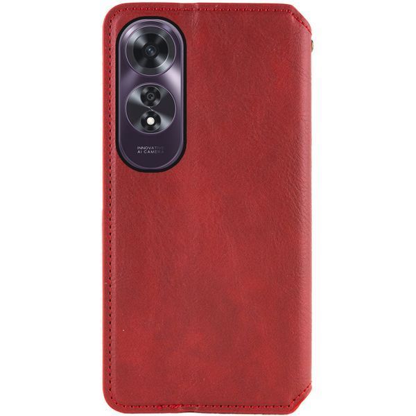 Кожаный чехол-книжка GETMAN Cubic для Oppo A60 4G Красный 555-01616 фото
