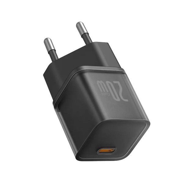 Мережевий зарядний пристрій Baseus GaN5S Fast Charger 1C 20W EU Cluster Black 656-01304 фото