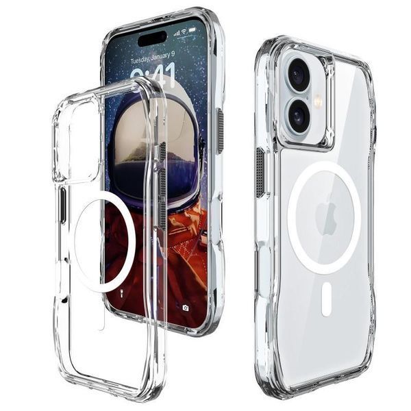 Чехол TPU Space Octagon with MagSafe для Apple iPhone 17 (6.3") Clear 777-09044 фото