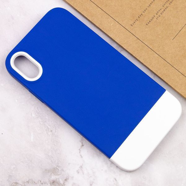 Чохол TPU+PC Bichromatic для Apple iPhone X / XS (5.8") Navy Blue / White 555-03897 фото