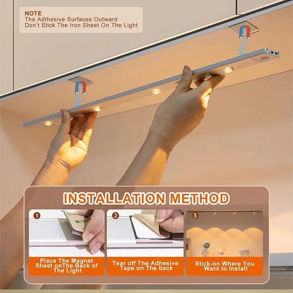 Сенсорний світильник LED з датчиком руху MZ-L1602 (40*10*400mm) white 656-03706 фото