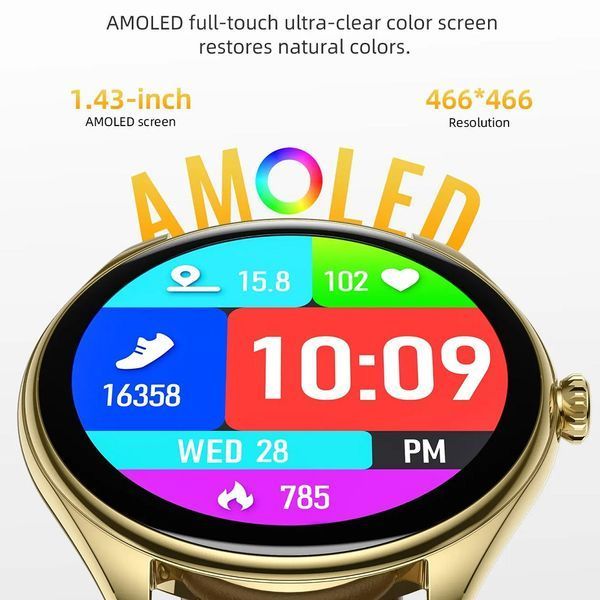 Смарт-часы HOCO Y22 AMOLED 36mm. 200 mAh. IP67 Silver 6942007628990 фото