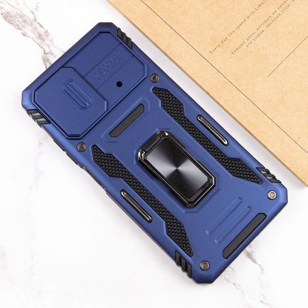 Ударостійкий чохол Camshield Army Ring для Xiaomi Poco X5 Pro 5G / Note 12 Pro 5G Navy Blue 777-05081 фото