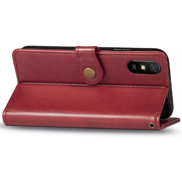 Кожаный чехол-книжка GETMAN Gallant (PU) для Xiaomi Redmi 9A Red 777-06547 фото