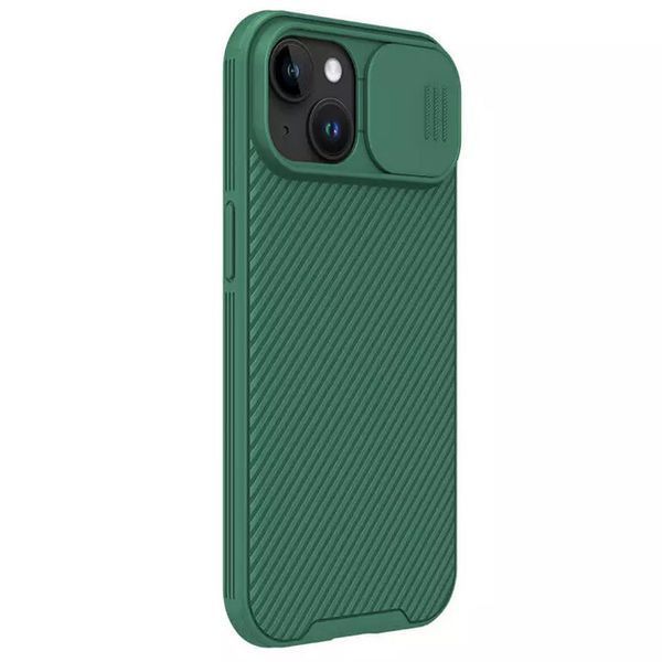 Карбоновая накладка Nillkin CamShield Pro для Apple iPhone 15 (6.1") Deep Green 777-08128 фото