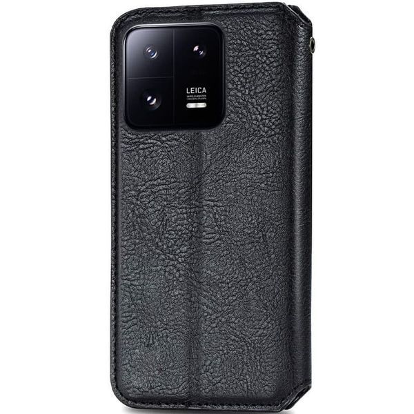 Шкіряний чохол-книжка GETMAN Cubic для Xiaomi 13 Чорний 555-01866 фото