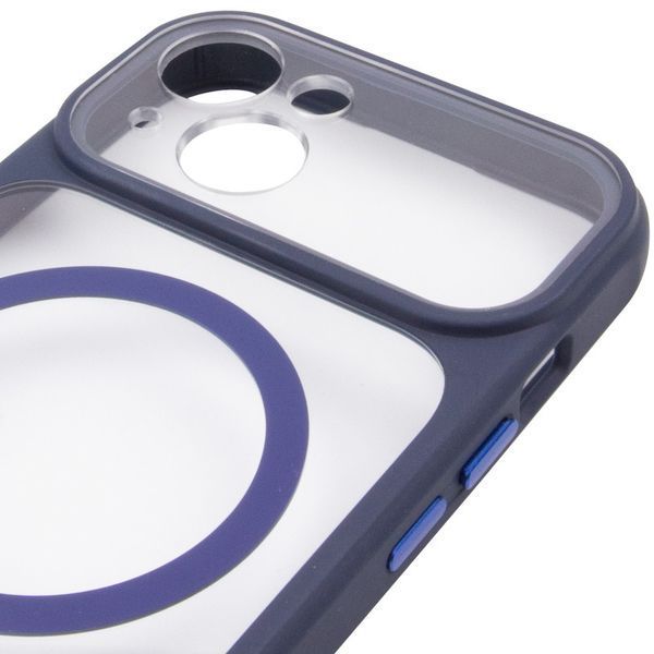 Чохол TPU+PC GETMAN Moon Clear with MagSafe для Apple iPhone 13 (6.1") Blue 656-08442 фото