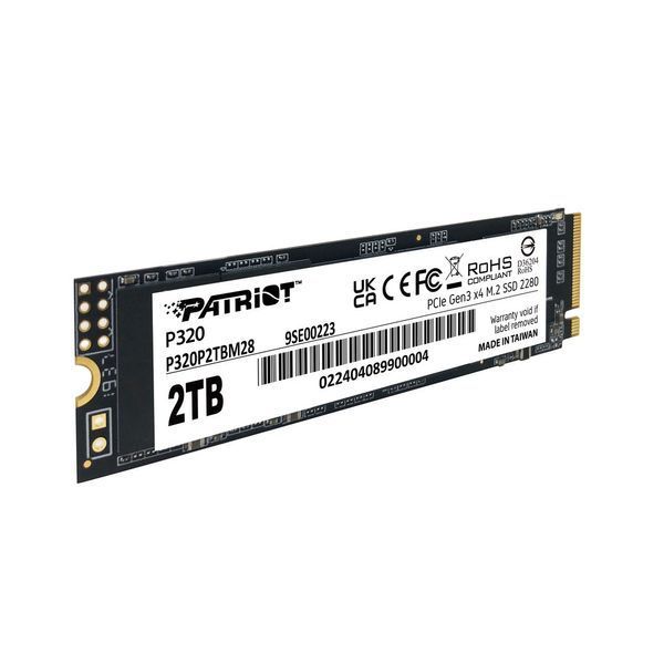 Накопитель SSD M.2 Patriot P320 2TB NVMe 2280 Gen3.0 x4 3D TLC P320P2TBM28 фото