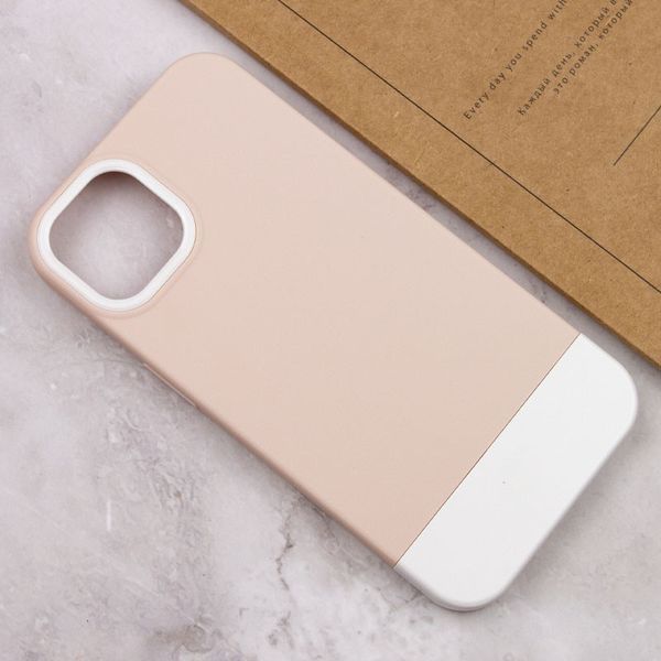 Чохол TPU+PC Bichromatic для Apple iPhone 12 Pro Max (6.7") Grey-beige / White 555-03947 фото