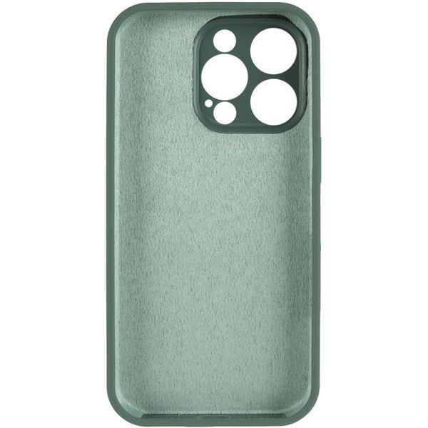 Силіконовий чохол Silk Full Camera Protective для Apple iPhone 16 Pro (6.3") Pine green 777-09578 фото