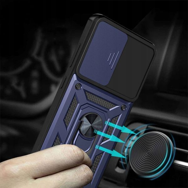 Ударостійкий чохол Camshield Serge Ring для Xiaomi Redmi Note 11 (Global) / Note 11S Blue 777-04630 фото