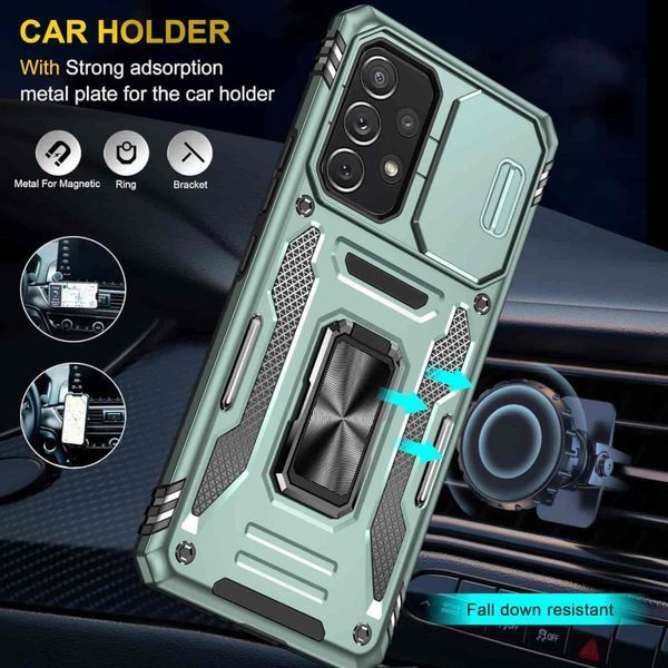 Ударопрочный чехол Camshield Army Ring для Samsung Galaxy A53 5G Light Green 777-05131 фото