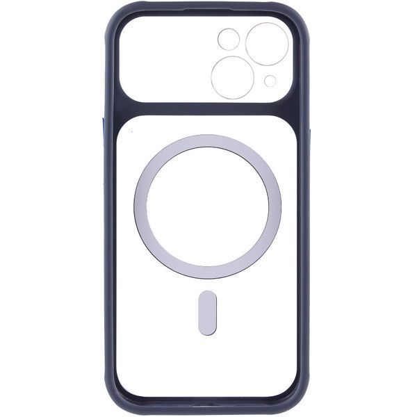 Чохол TPU+PC GETMAN Moon Clear with MagSafe для Apple iPhone 13 (6.1") Blue 656-08442 фото