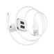 Автомобільний зарядний пристрій BOROFONE BZ12 double port in-car charger set with Lightning White 656-00275 фото 4