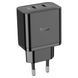 Мережевий зарядний пристрій HOCO N35 Streamer dual-port PD45W GaN (2C) charger(EU) Black 656-01371 фото 1