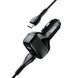 Автомобільний зарядний пристрій HOCO Z36 Leader dual port car charger set(Type-C) Black 656-00333 фото 3