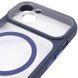 Чохол TPU+PC GETMAN Moon Clear with MagSafe для Apple iPhone 13 (6.1") Blue 656-08442 фото 4