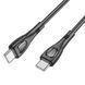 Кабель BOROFONE BX98 Type-C to Type-C Superior 60W charging data cable Black 6941991104497 фото 3