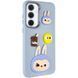 Чехол TPU Leather Toys для Samsung Galaxy A35 Labubu / Blue 555-00923 фото 2
