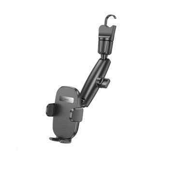 Держатель для мобильного HOCO H17 Waves rearview mirror car holder Black 656-00493 фото