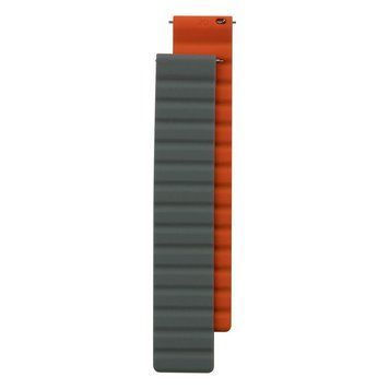 Ремінець для часов Silicone Link Magnetic 20mm Gray/Orange 212-02662 фото