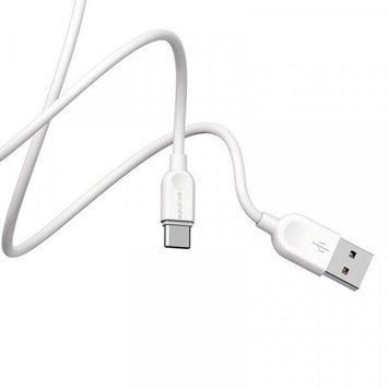 Кабель BOROFONE BX14 USB to Type-C 2.4A, 2m, PVC, TPE connectors, White 6957531090021 фото