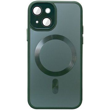 Чохол TPU+Glass Sapphire Midnight with MagSafe для Apple iPhone 15 (6.1") Forest green 656-08565 фото