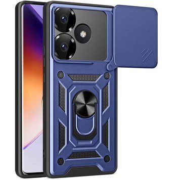 Ударопрочный чехол Camshield Serge Ring для Xiaomi Poco F6 Blue 777-04341 фото